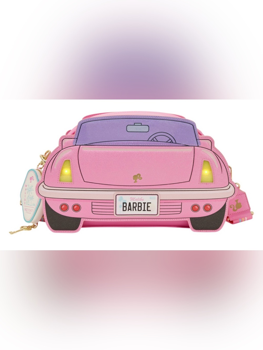 Barbie Corvette Car Light-Up Crossbody Bag with Coin Bag NWT - Picture 2 of 6
